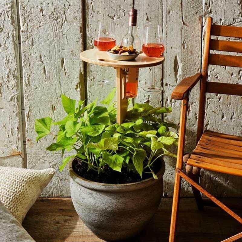 Outdoor Foldable Wood Wine Table - Image 2