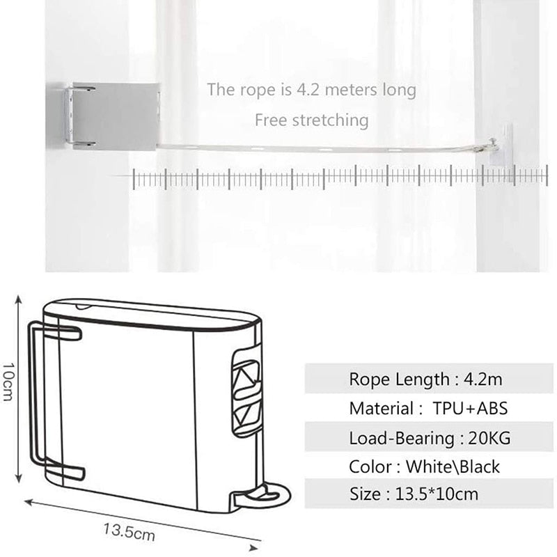 Punch-Free Invisible Retractable Drying Rope - Image 8