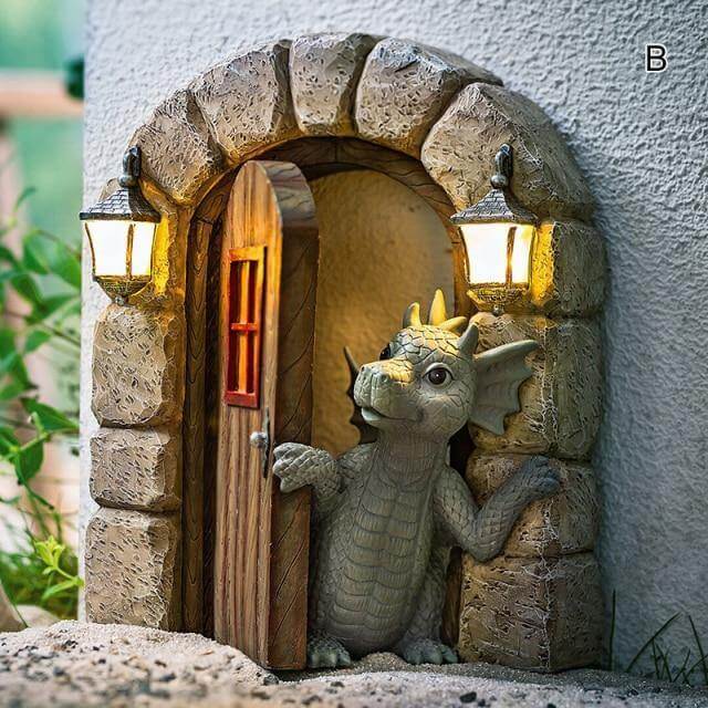 Lovely Courtyard Dragon Wall Sculpture - Image 2