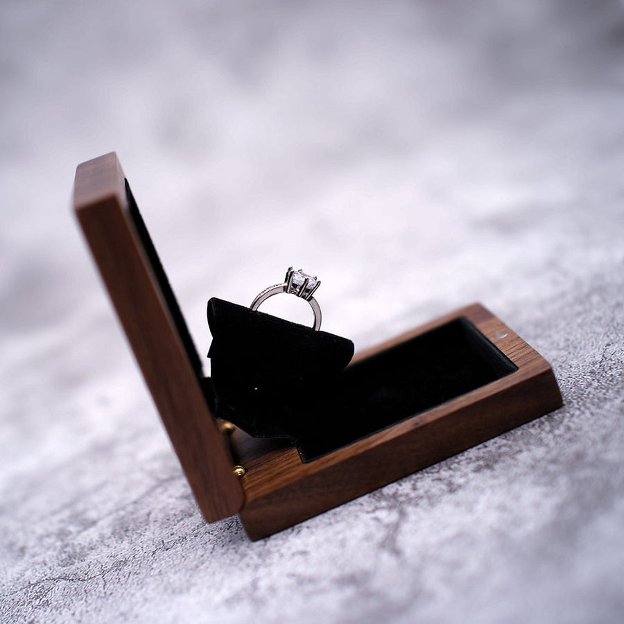 Unique Elegant Wooden Ring Box - Image 2