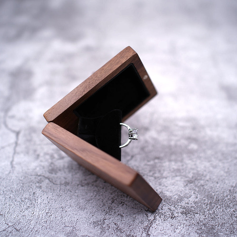 Unique Elegant Wooden Ring Box - Image 3