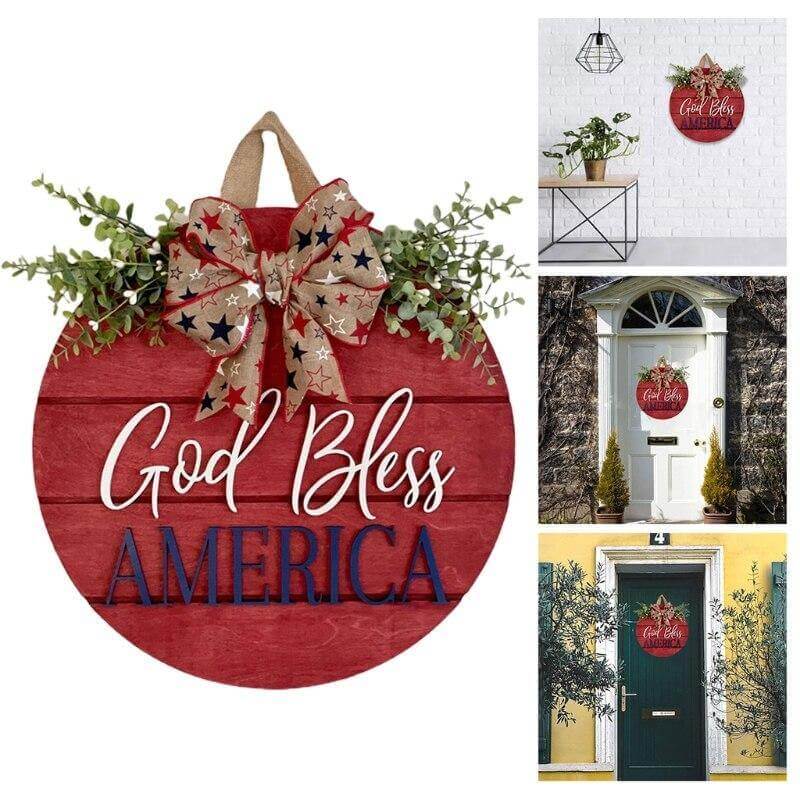 Independence Day Wooden Wall Plaque - Image 0