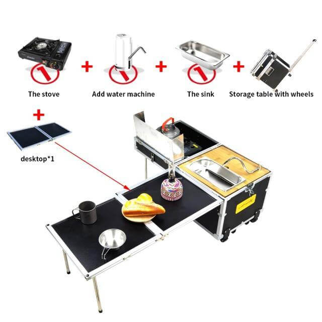 Portable Foldable Outdoor Camping Cooking Kitchen Table - Image 14