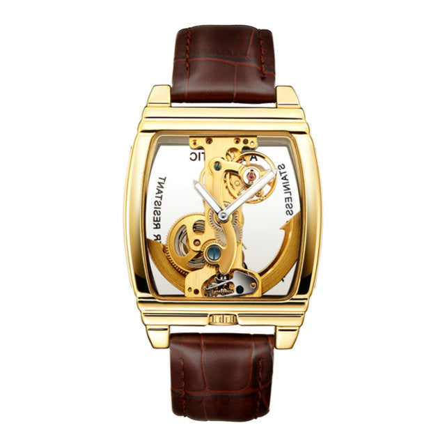 Elegant Self Winding Transparent Mechanical Men Watches - Image 8