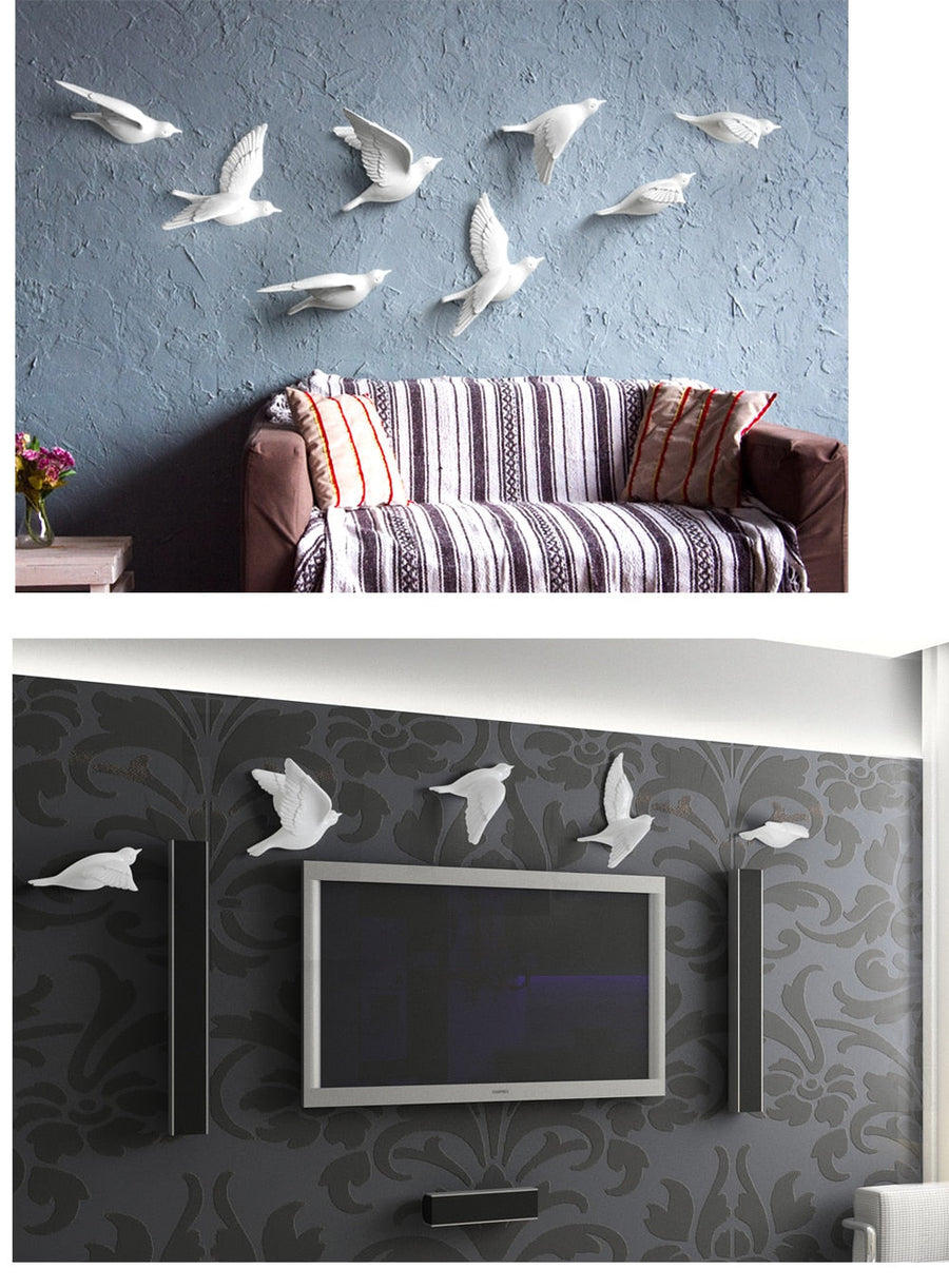 Free Flying Birds Resin Wall Decor - Image 5