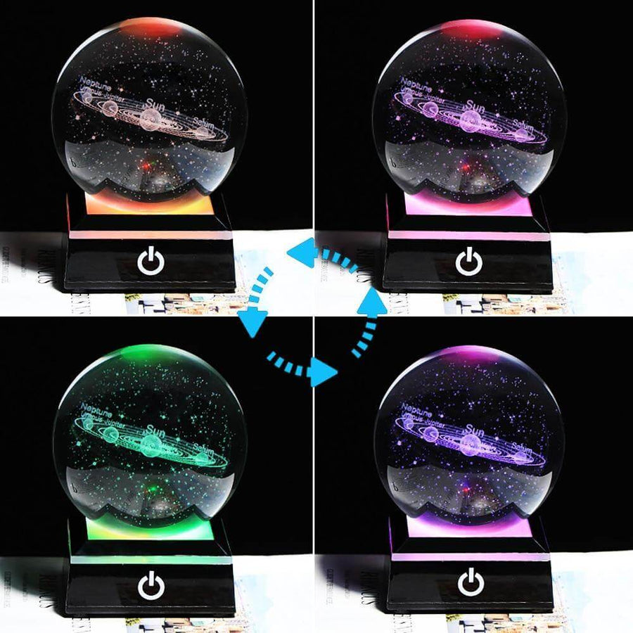 Crystal Globe Solar System Planet Lamp - Image 4