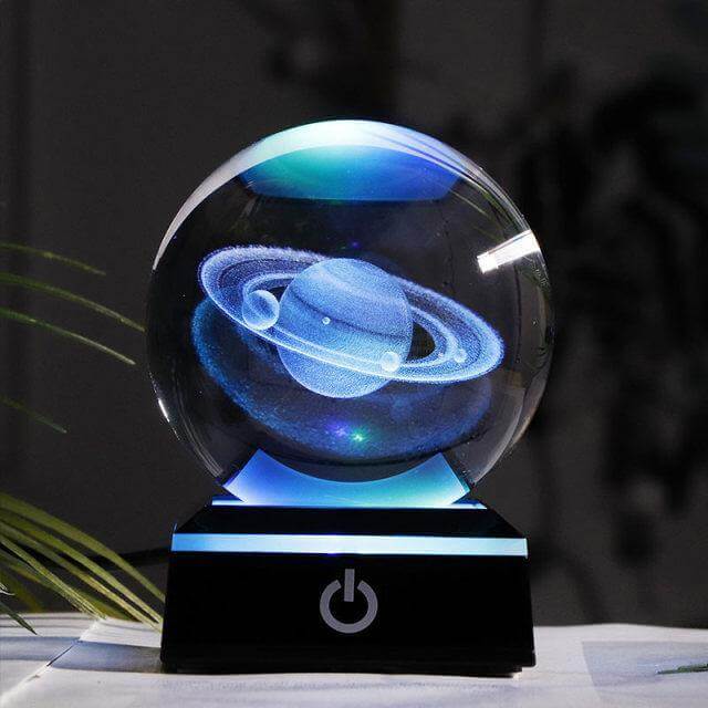Crystal Globe Solar System Planet Lamp - Image 2