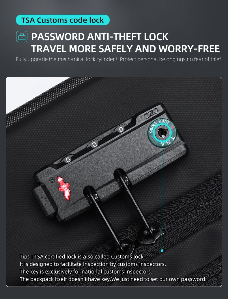 Elegant Anti-Theft USB Travel Backpack - Image 10
