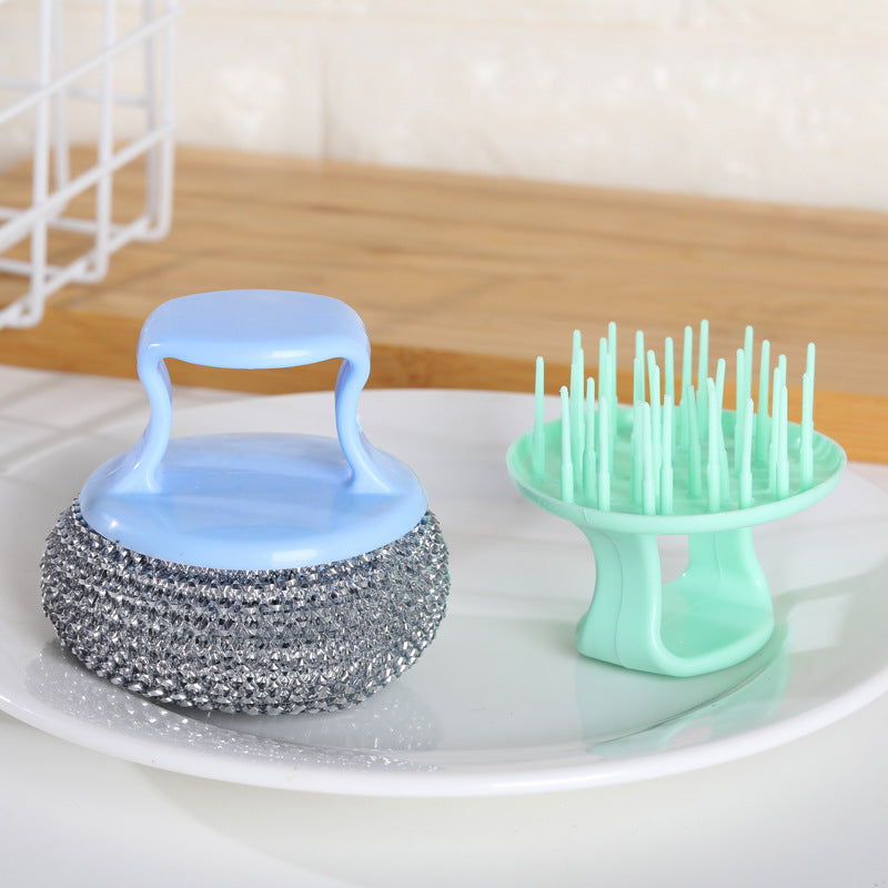 Heavy Duty Wire Ball Kitchen Cleaning Brush - Image 3