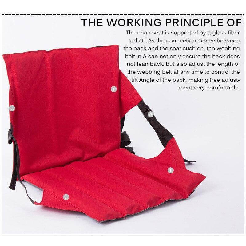 Non-Slip Foldable Seat Pad With Backrest - Image 4