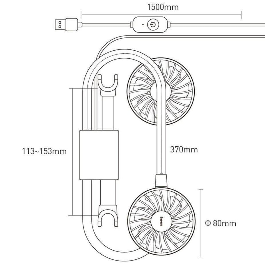 360 Degree Rotating Double Car Cooling Fan - Image 9