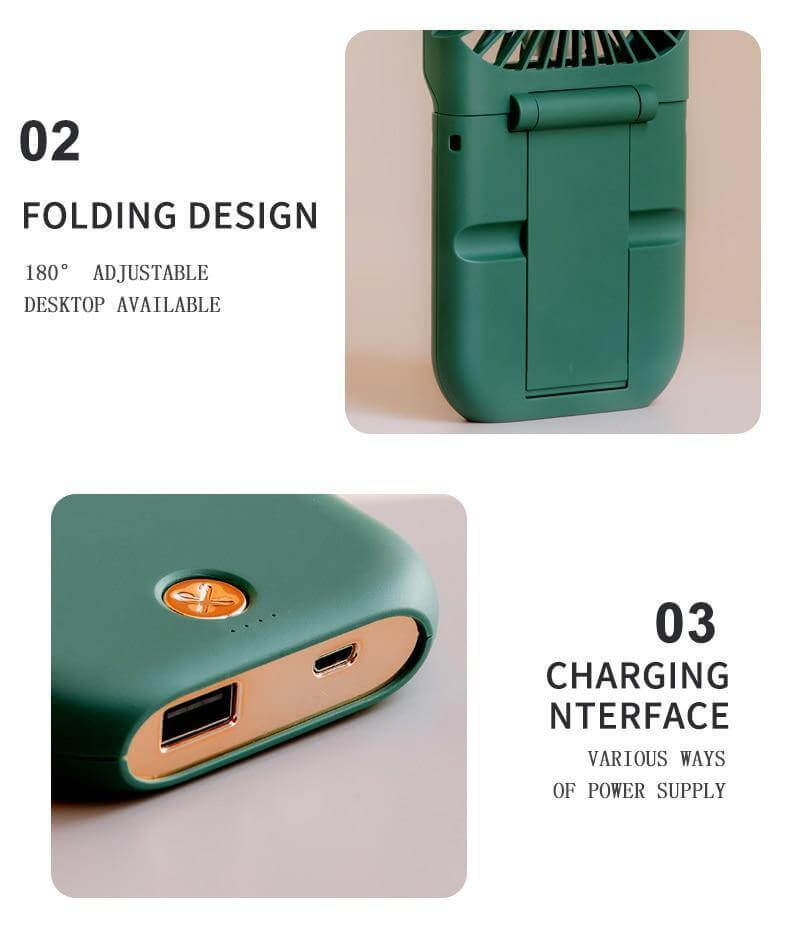 Multi-function Power Bank Neck Fan - Image 5