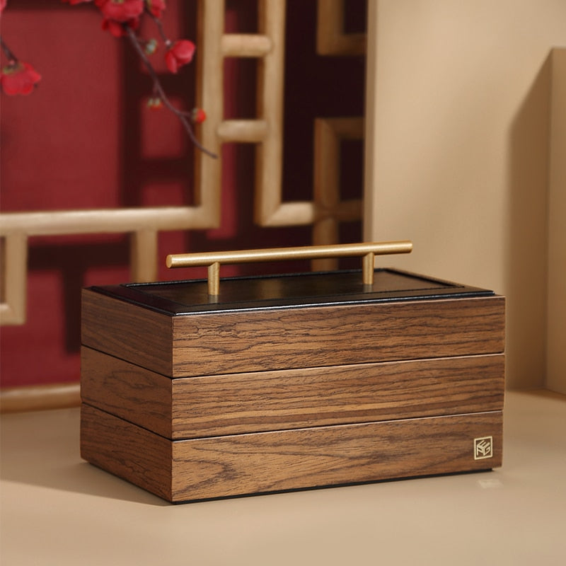 Wooden Elegant Multi-Layer Jewelry Organizer Box - Image 0