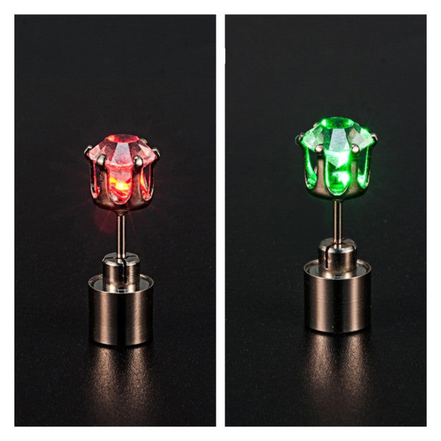 Korean Style LED Colorful Zircon Earrings - Image 9