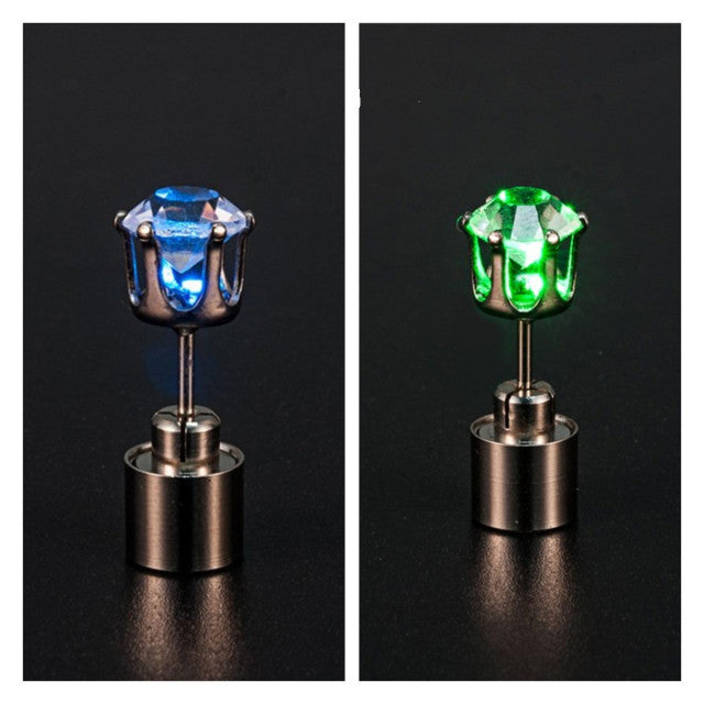 Korean Style LED Colorful Zircon Earrings - Image 12