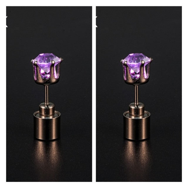 Korean Style LED Colorful Zircon Earrings - Image 18