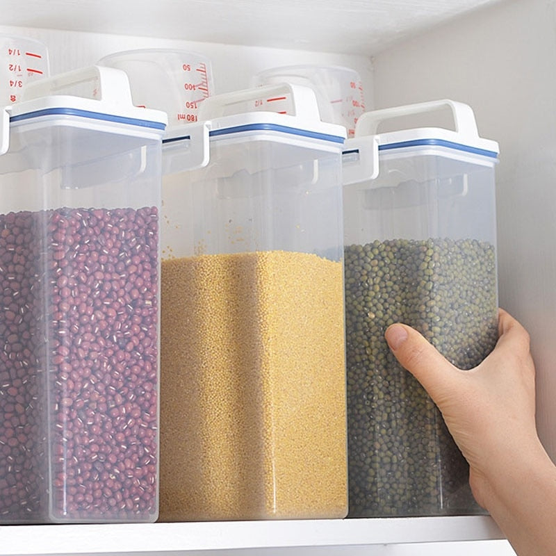 Measuring Cup Lid Cereal Grain Storage Dispenser - Image 3