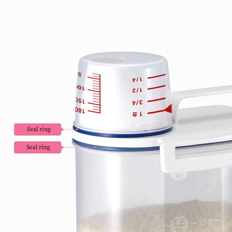 Measuring Cup Lid Cereal Grain Storage Dispenser - Image 9