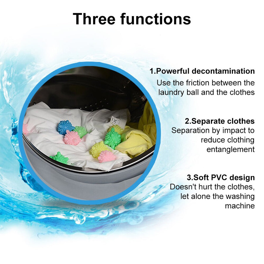 10pcs Starfish Magic Reusable Dirt Cleaner Laundry Balls - Image 3