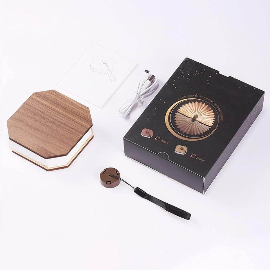 USB Rechargeable Retro Accordion Wooden LED Lamp - Image 22