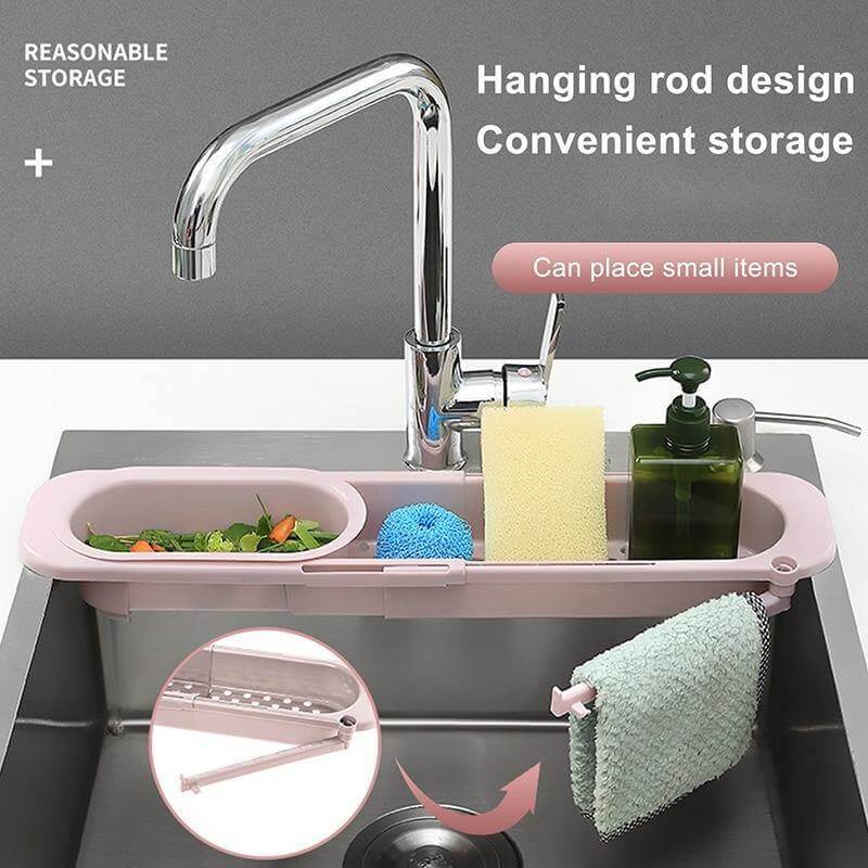 Kitchen Retractable Sink Rack Organizer - Image 7