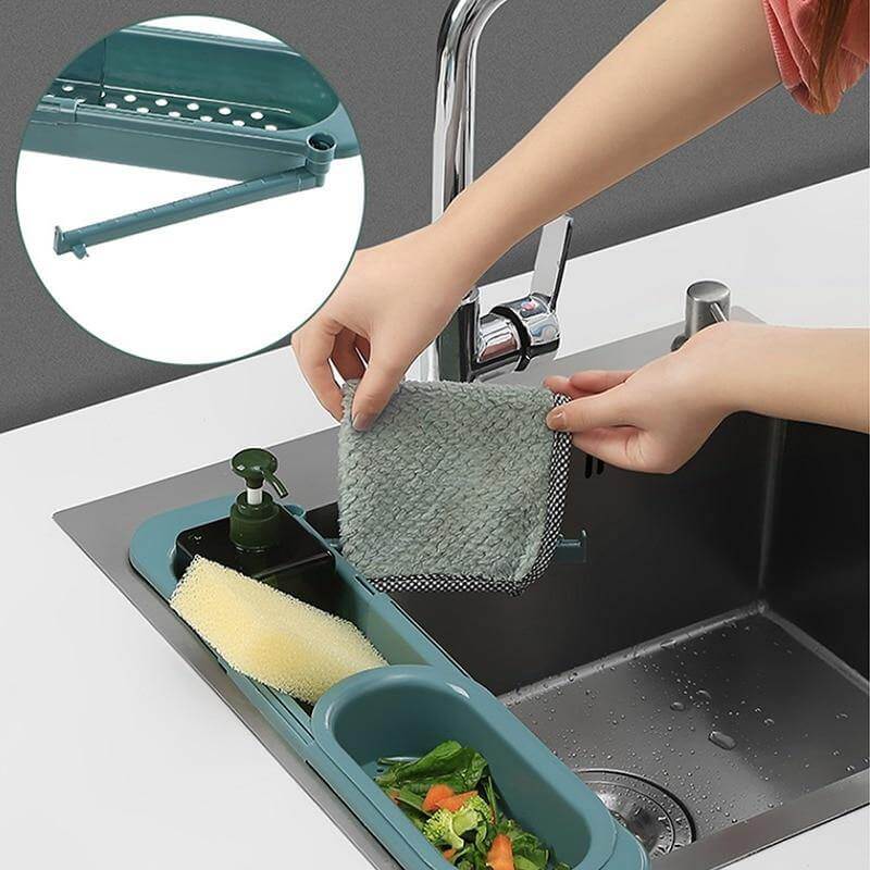Kitchen Retractable Sink Rack Organizer - Image 2