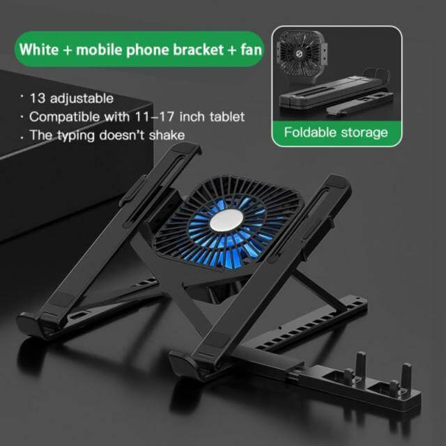 Dual Cooling Foldable Laptop Stand - Image 2