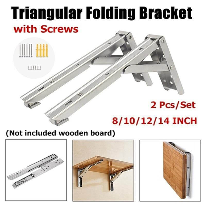 2PCS Triangle Folding Wall Mounted Shelf - Image 8