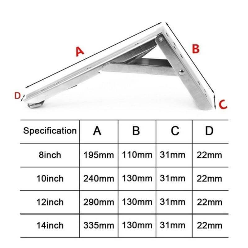 2PCS Triangle Folding Wall Mounted Shelf - Image 9