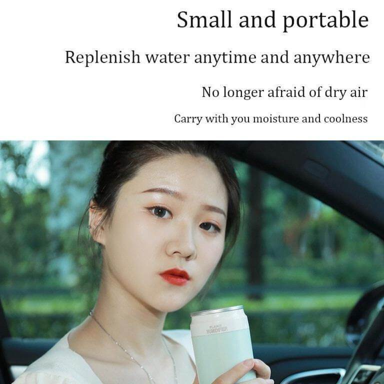 Portable Ultrasonic Bottle Air Humidifier with Mini Lamp - Image 2
