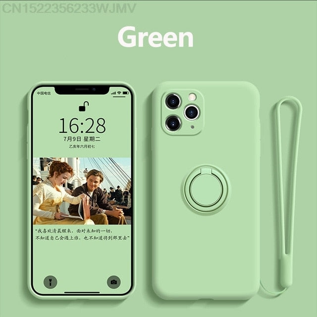Silicone Case With Magnetic Ring Holder for iPhone - Image 13