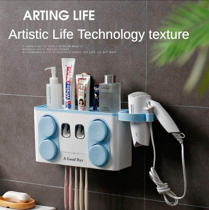 Wall Mount Multifunctional Bathroom Storage Rack - Image 2