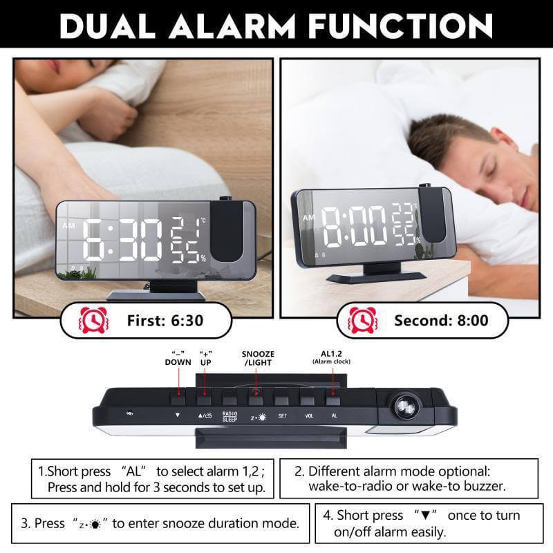 LED Digital Alarm Projection Clock - Image 2