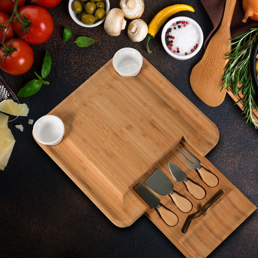 Bamboo Wood Breakfast Serving Platter Board - Image 6