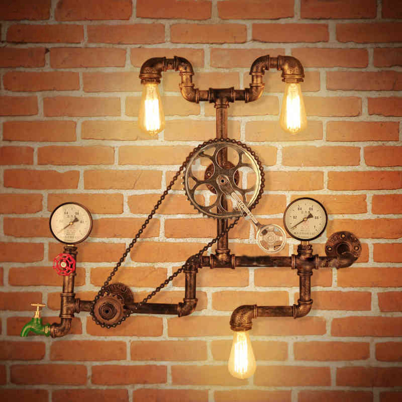 Nordic Loft Style Iron Water Metal Lamp - Image 3