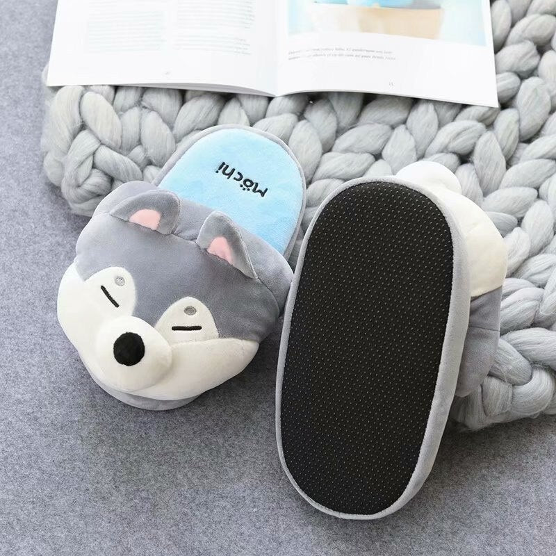 Cute Cartoon Puppy Cozy Indoor Slippers - Image 1