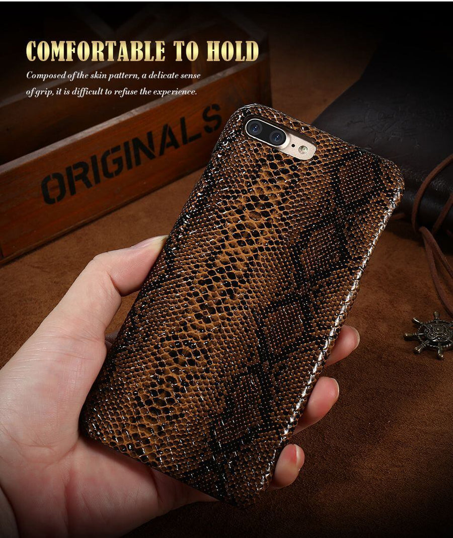 Luxury Crocodile Snake Leather Case For Iphone - Image 3