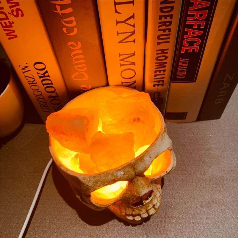 Skull Head Shaped Crystal Salt LED Night Light - Image 6