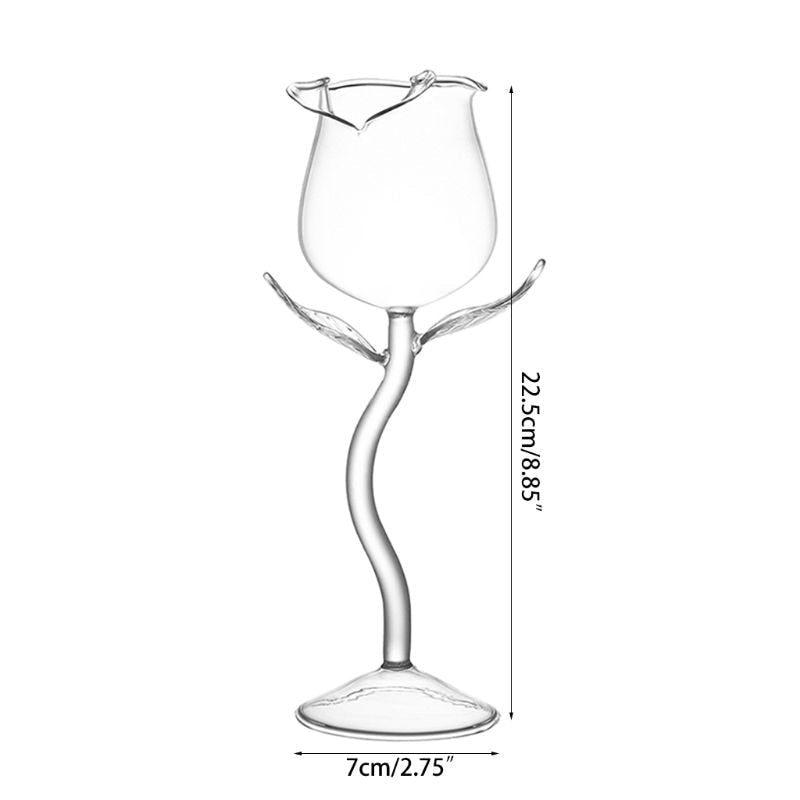 Fancy Rose Wine Glass - Image 4