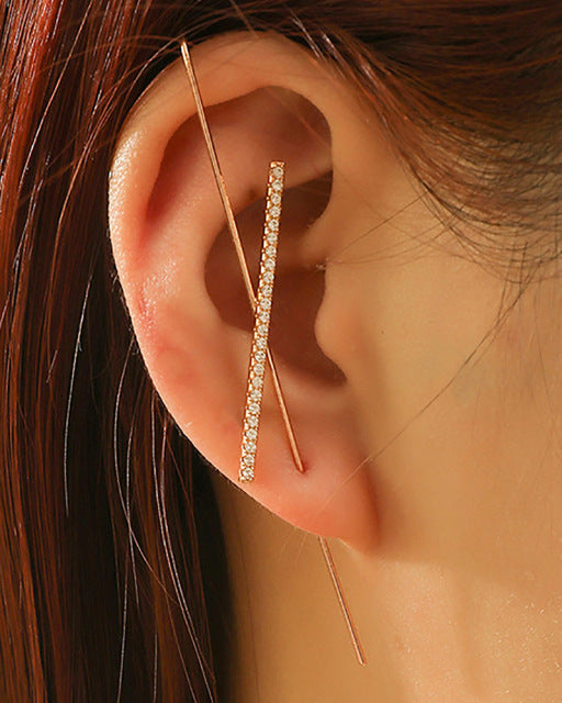 Crystal Vintage Long Wrap Earrings - Image 5