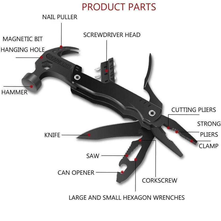 14in1 Portable Stainless Steel Outdoor Tool - Image 4