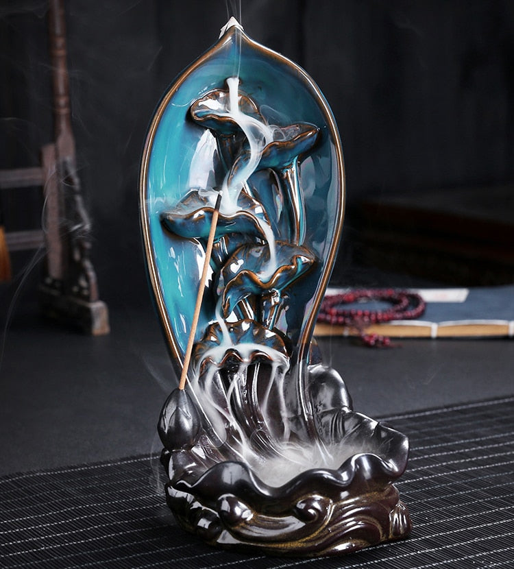Ceramic Waterfall Backflow Yoga Incense Burner - Image 2
