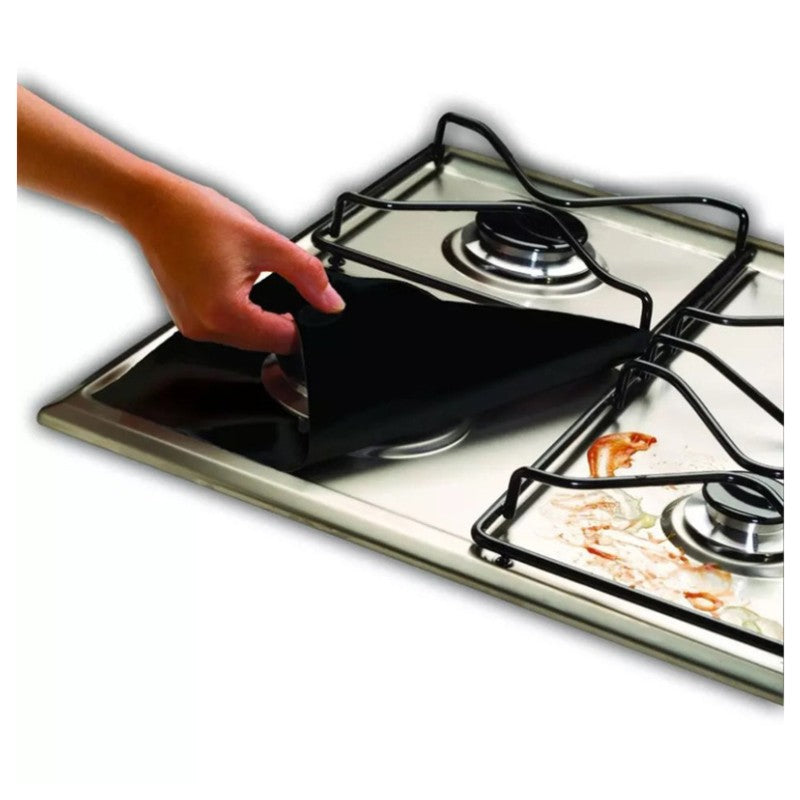 Reusable 4pcs Glass Fiber Gas Stove Covers - Image 1