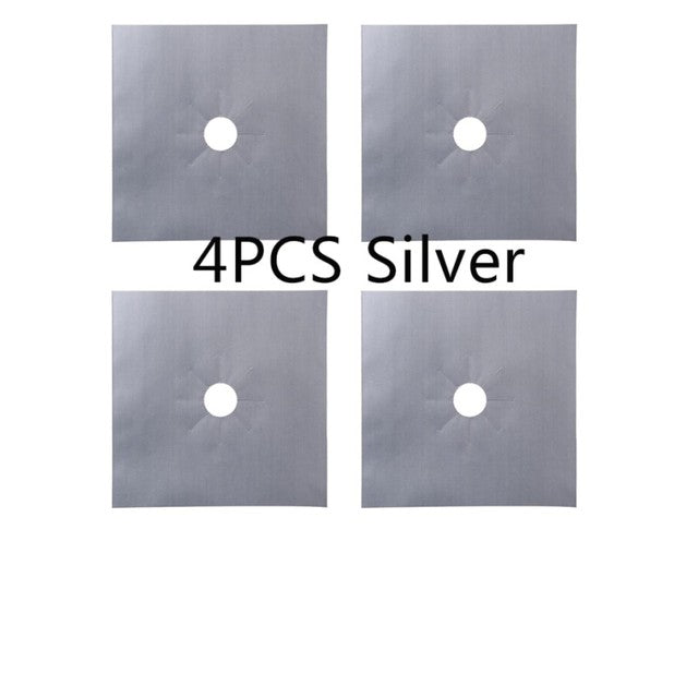 Reusable 4pcs Glass Fiber Gas Stove Covers - Image 4