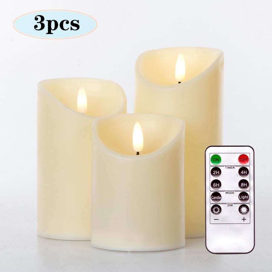 3pcs Remote Control LED Flameless Candle - Image 2