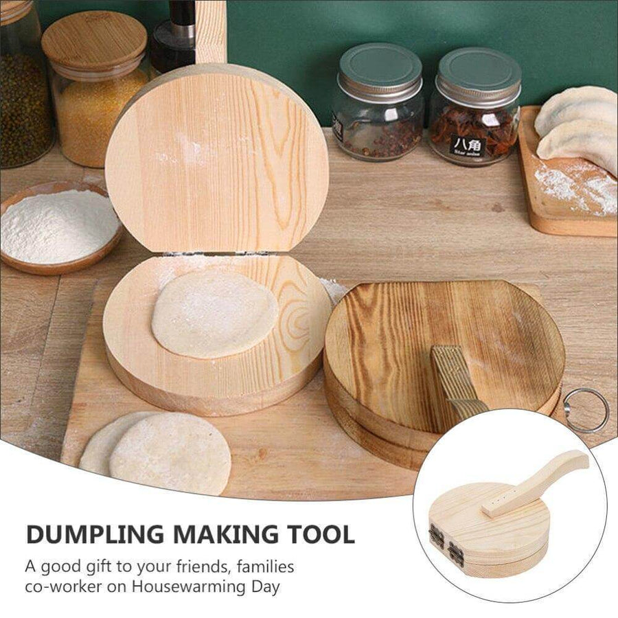 Wooden Mini Dough Pressing Tool Presser - Image 3