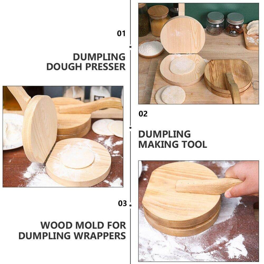Wooden Mini Dough Pressing Tool Presser - Image 2