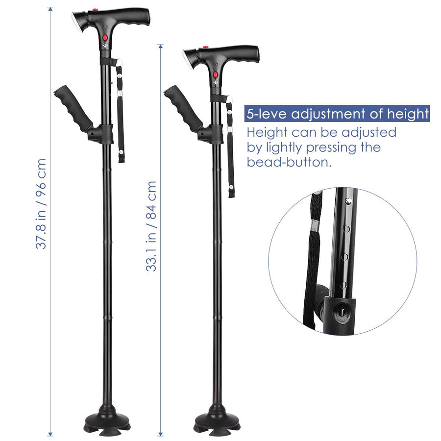 Safety Alarm Walking Telescopic LED Light Cane - Image 5