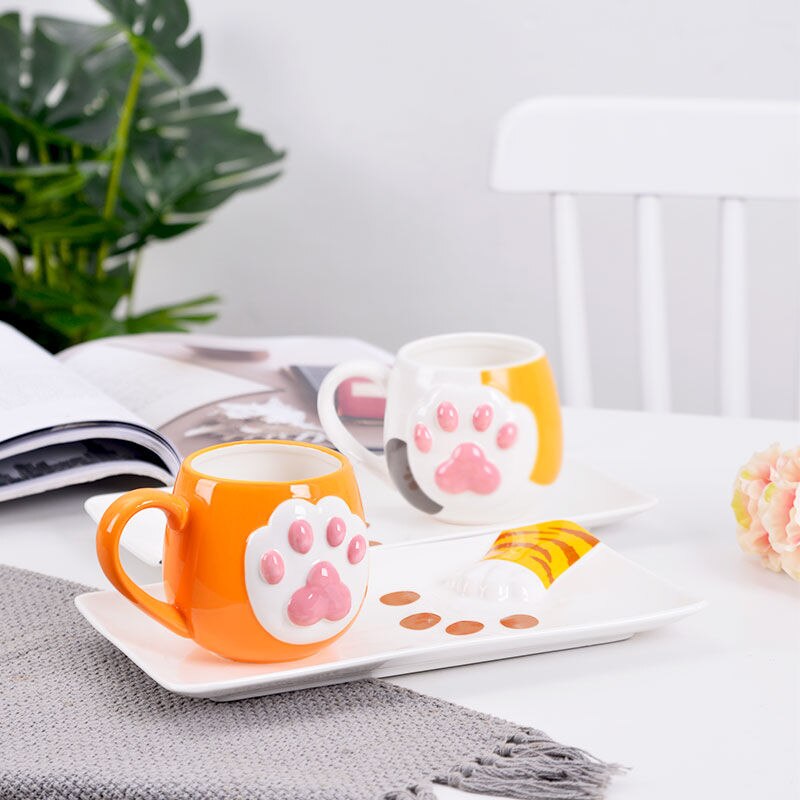 Cute Cat Paw Ceramic Coffee Mug - Image 5