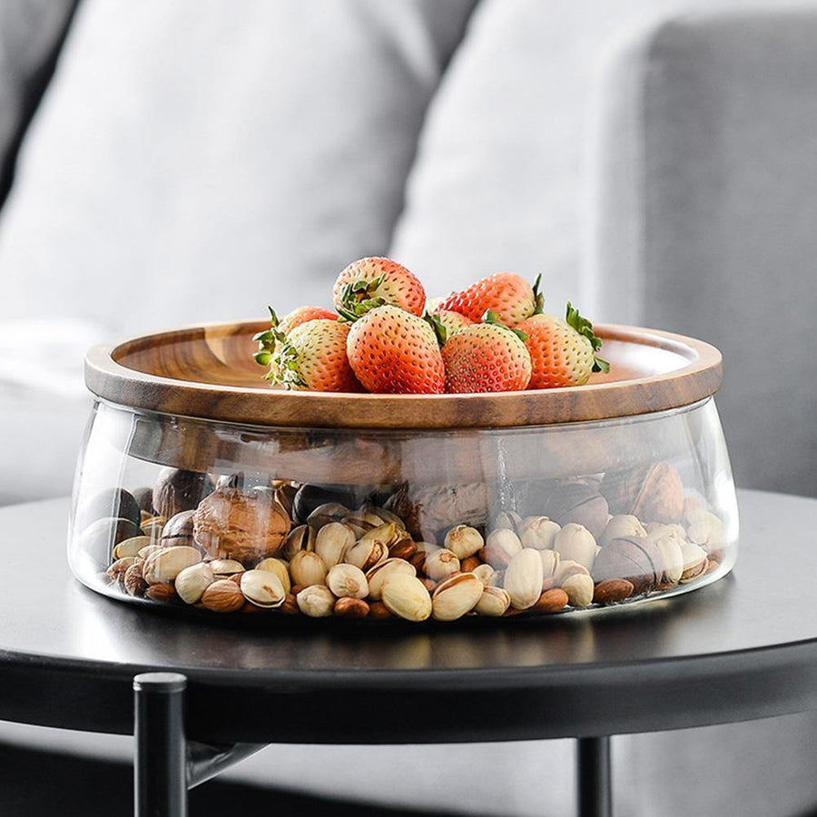 Elegant Glass Bowl Dried Food Storage Box - Image 1